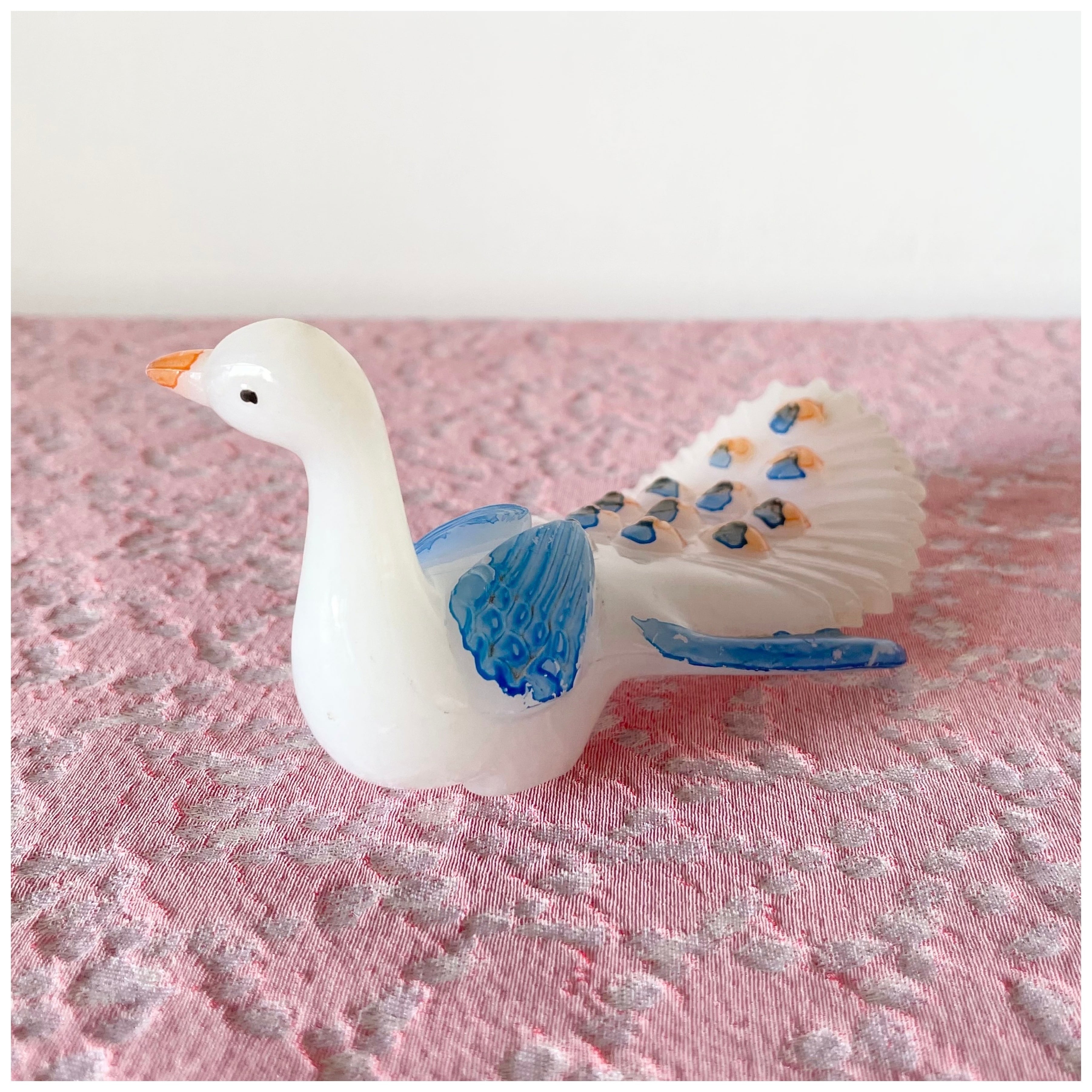 フランス買付 ヴィンテージ オブジェ インテリア 水鳥 白鳥 ペイント