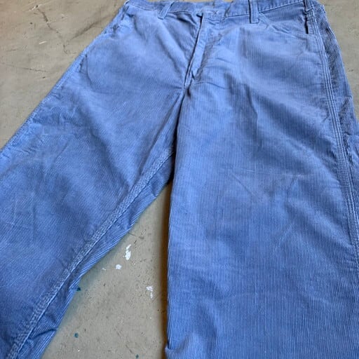 70's Lee 056-2744 リー コーデュロイワークパンツ サックスブルー