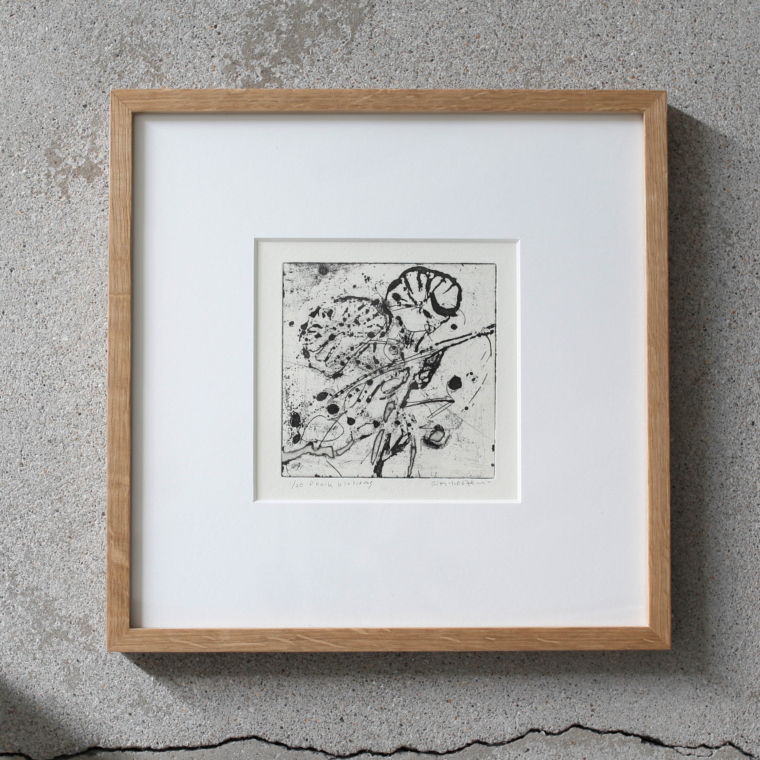 尾関立子 Ritsuko Ozeki|Peach blossom(額装済)