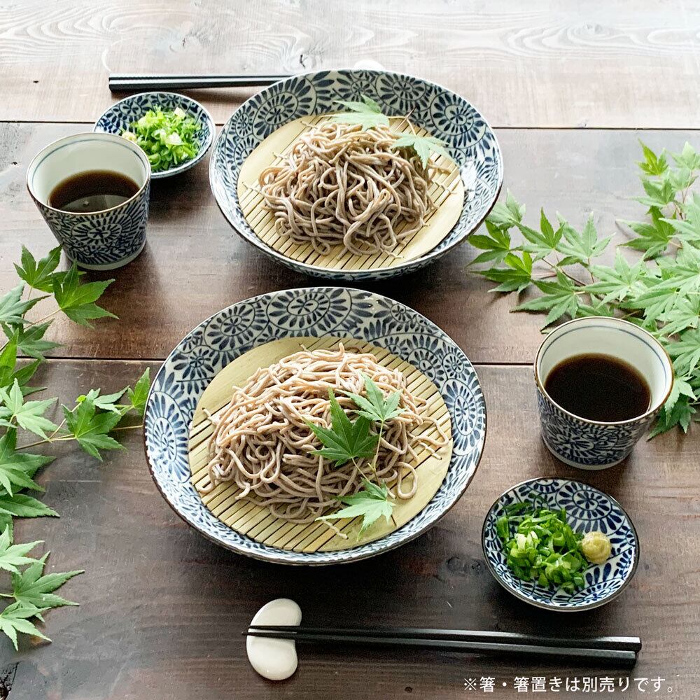 そば食器 藍染タコ唐草 1人前 そば食器セット ざるそば セット 美濃焼