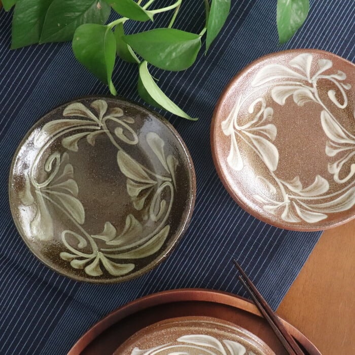 やちむん 陶眞窯 5寸プレート いっちん Yachimun Plate 15cm Itchin