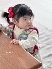 韓国子供服 / 26winter / cream bbang / アップルツリーボアベスト / キッズ / 冬服 *XS~XL*