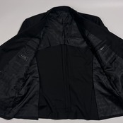 LANVIN COLLECTION ランバン シェルボタン 背抜き ダブル テーラードジャケット T46・54/ブラック系 メンズ