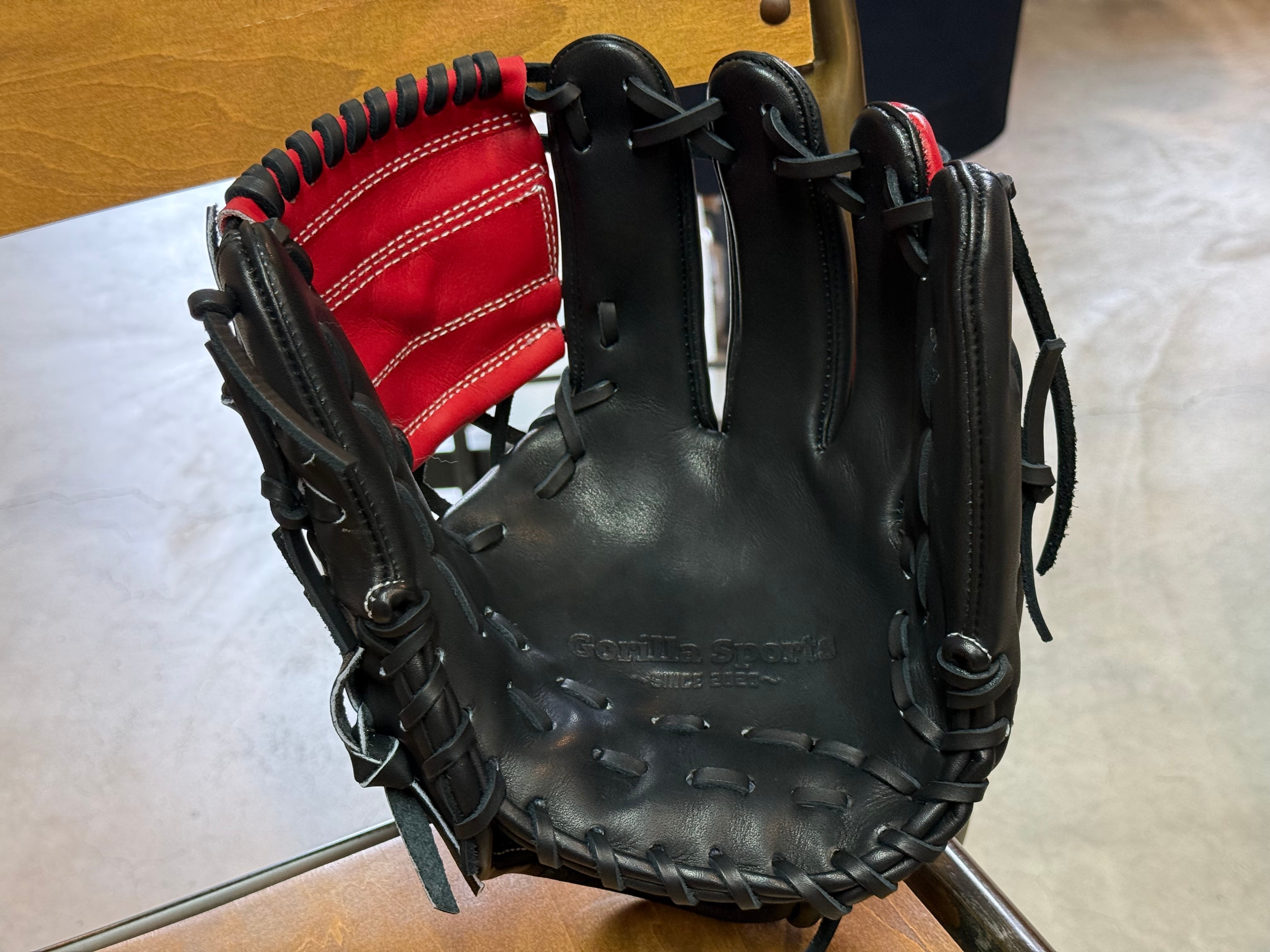 1個限定】GS 軟式仕様 内野手用 当て挟み型5mmUP ゴリラブラック