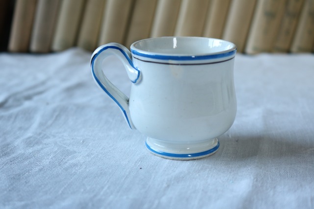 Creil montereau ブルー カップ a 小ぶり クリームポット 湯呑み 