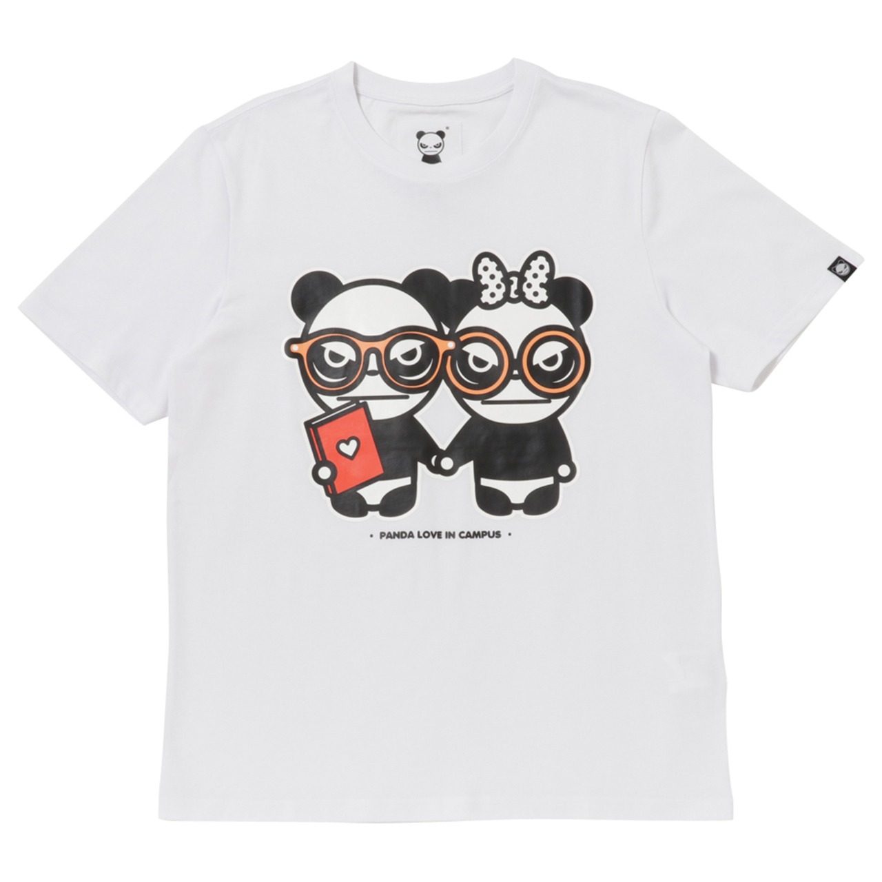【HIPANDA ハイパンダ】メンズ Tシャツ【日本限定】 MEN'S COUPLE SHORT SLEEVED T-SHIRT / WHITE・BLACK