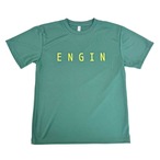 ENGIN シルクスクリーン ドライTシャツ（濃緑）