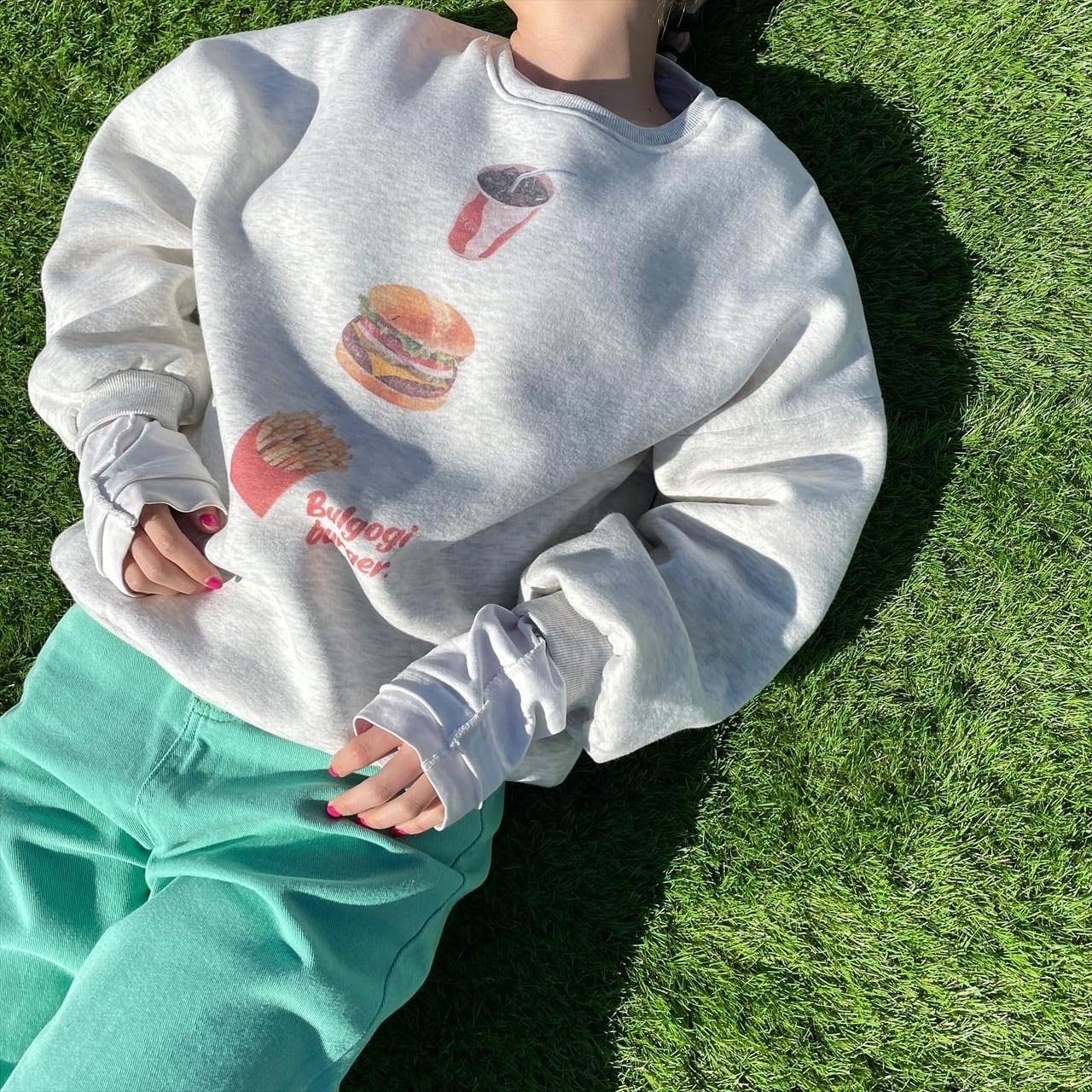 fast food meal sweat pullover_LN0950