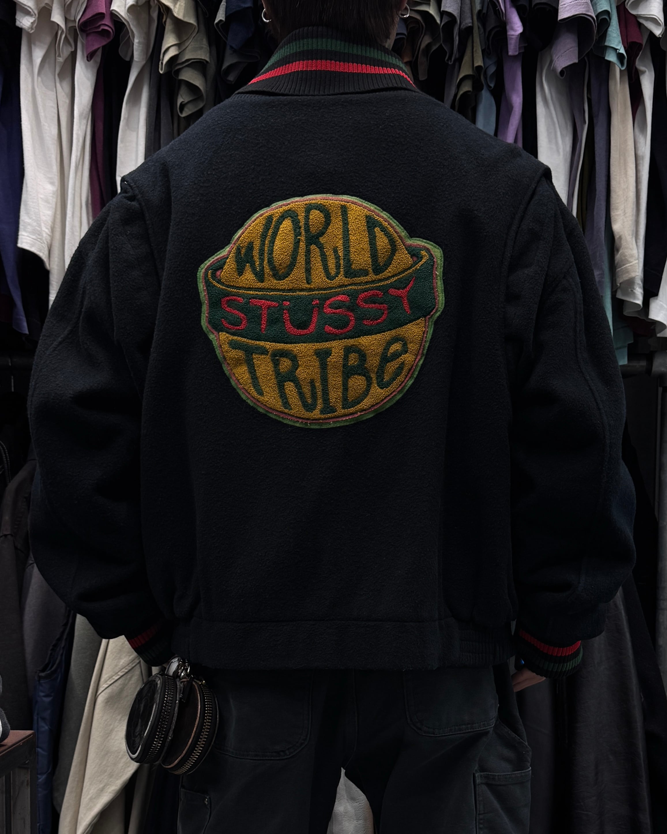 00's old stussy Design Wool Jacket 