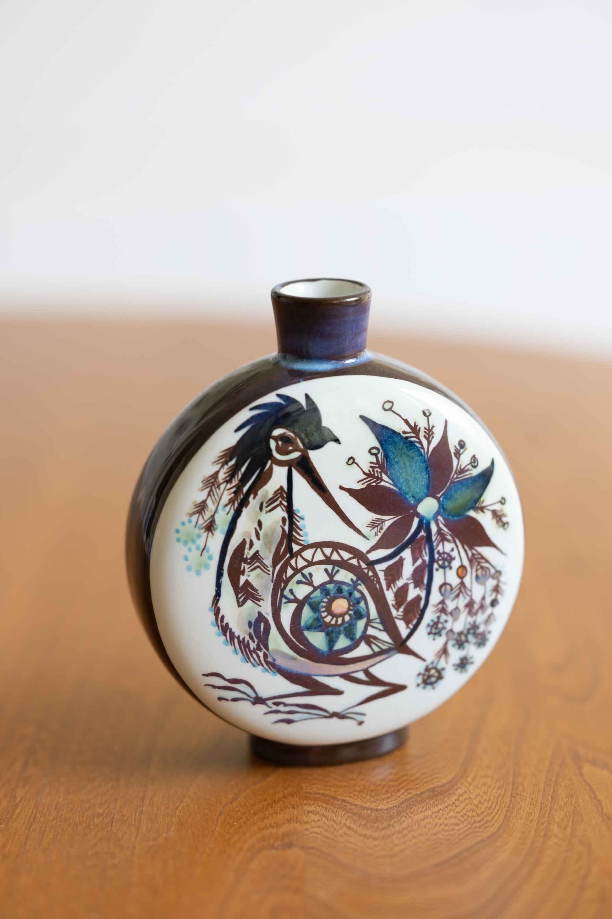 ロイヤルコペンハーゲン Marianne Johnsonデザイン 鳥の花瓶