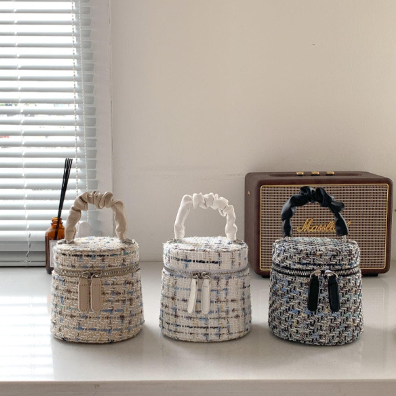 ツイード ハンドルショルダー バッグ 3color BA42