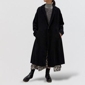 pas de calais 先染めコットンリネンカルゼ コート
