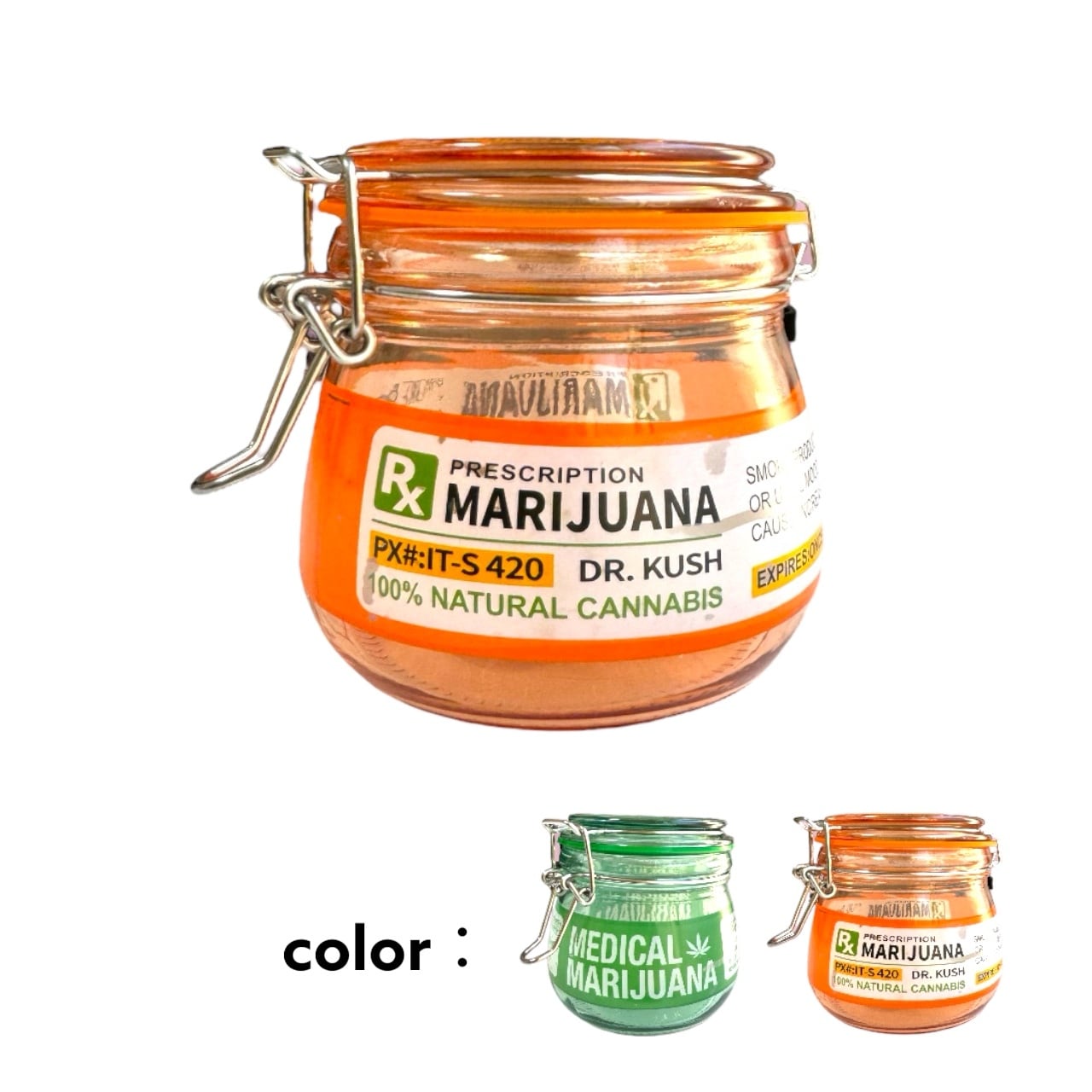 420friendly MEDICAL MARIJUANA GLASS JAR - 医療用ガラスジャー