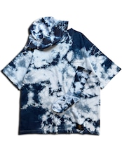 【数量限定販売 】ビッグシルエットタイダイ藍染めポケットTシャツ Splash!!