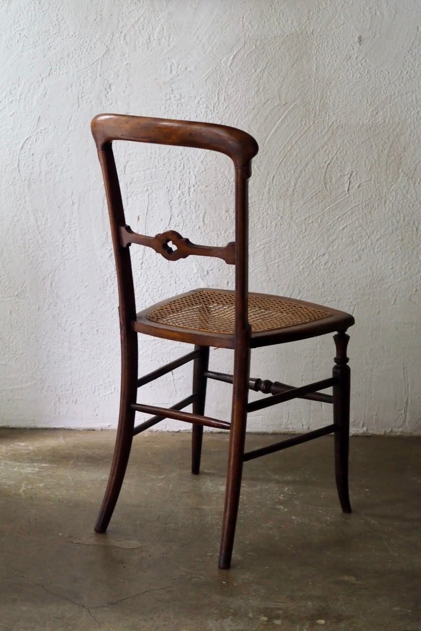 イギリス アンティークラタンチェア-antique rattan chair