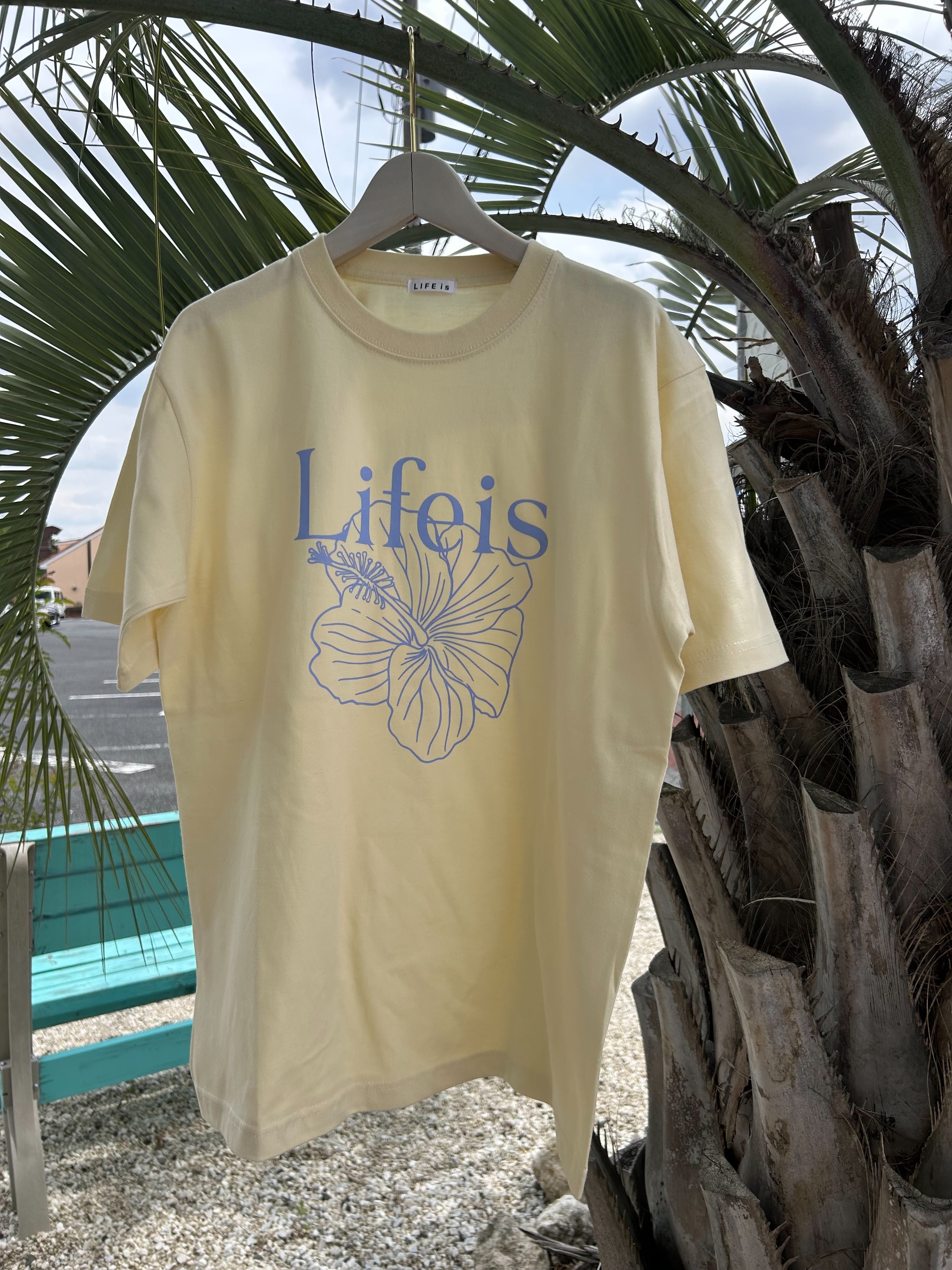 LIFE is ハイビスカス半袖Tシャツ ¥6,500+tax