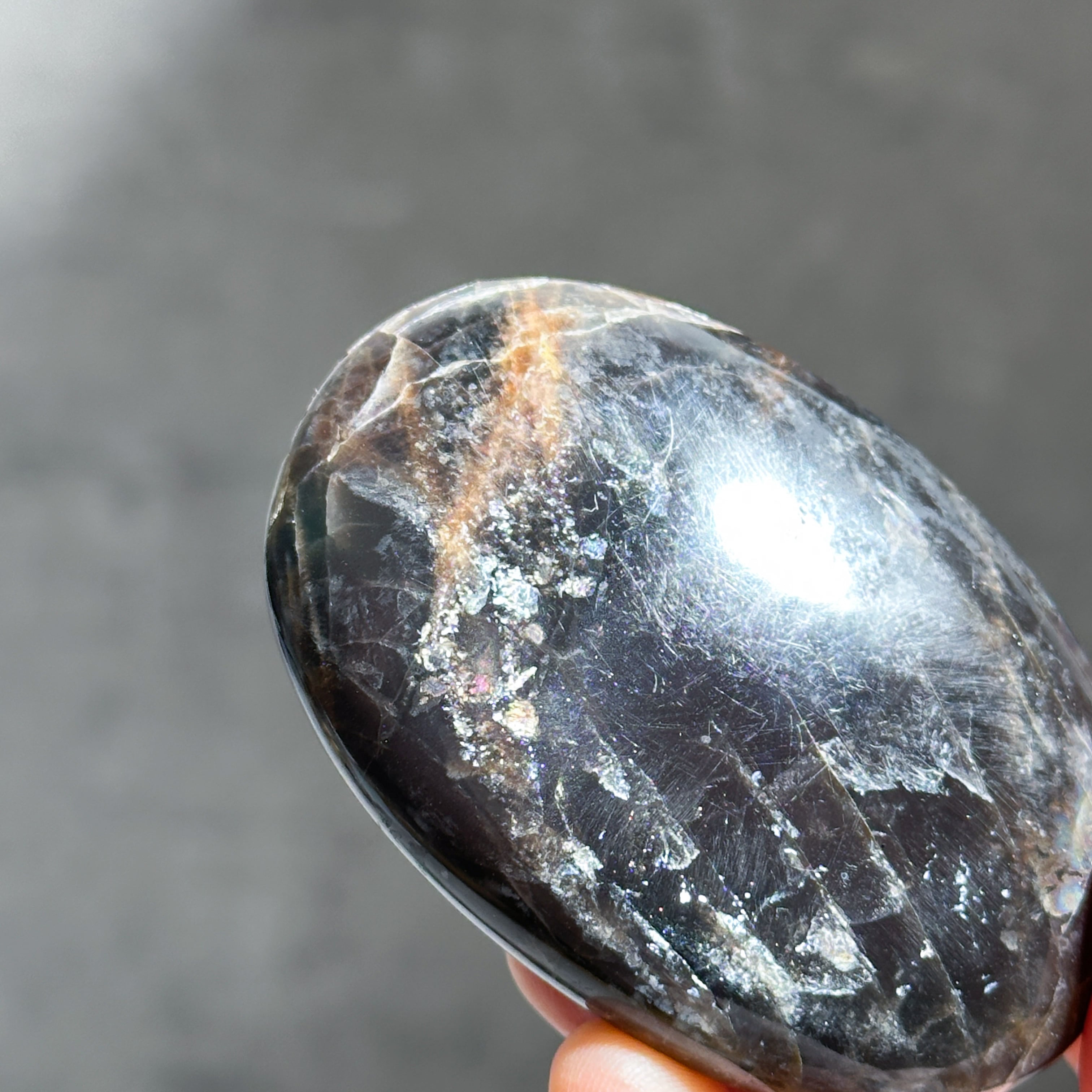 ブラックムーンストーン パームストーン11◇ Black Moonstone ◇天然石