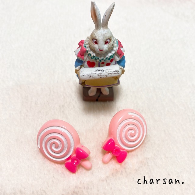 夢かわ♡ペロペロキャンディピアス【ピンク】