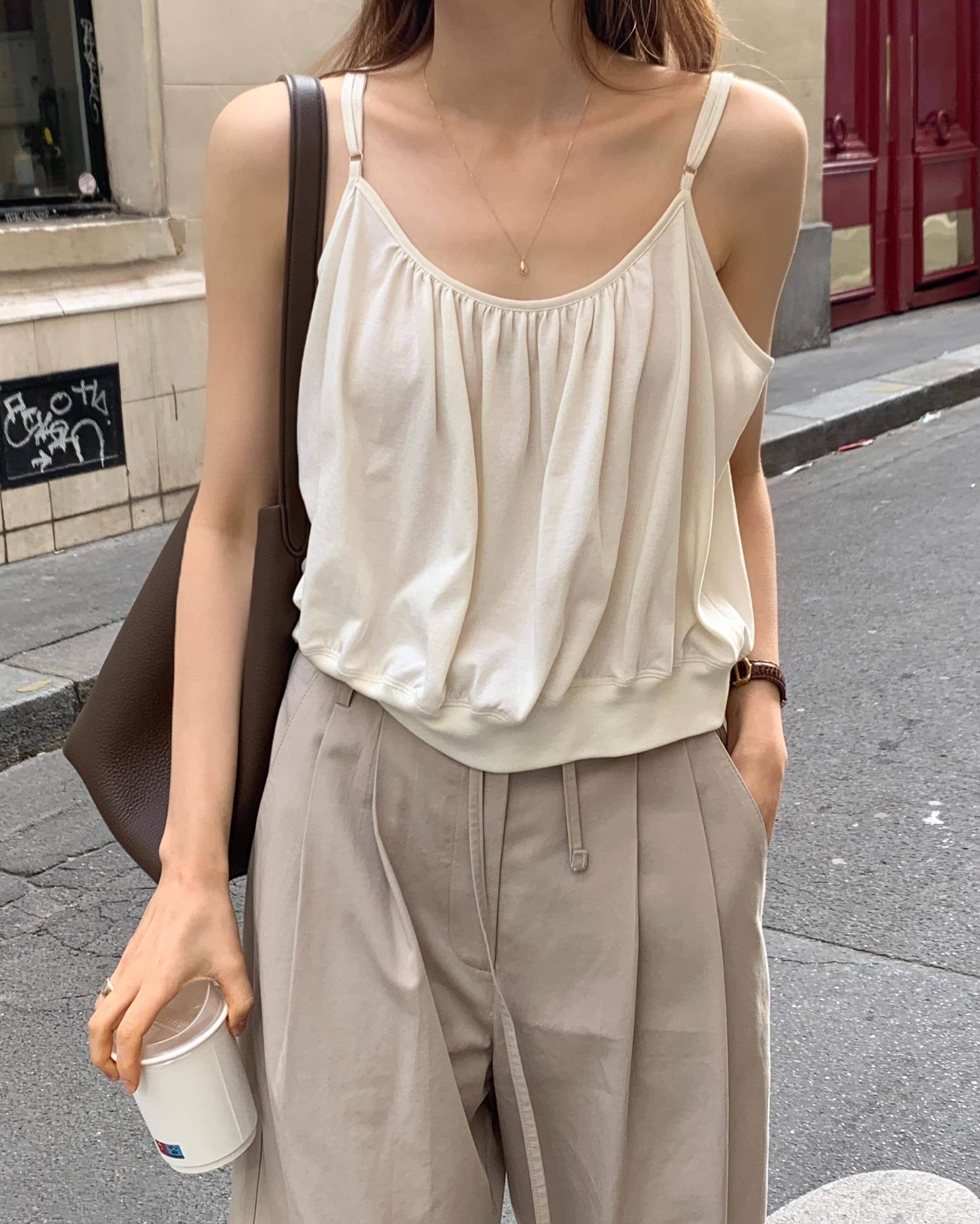 (予約)ounce / Heize shirring blouse / 4color