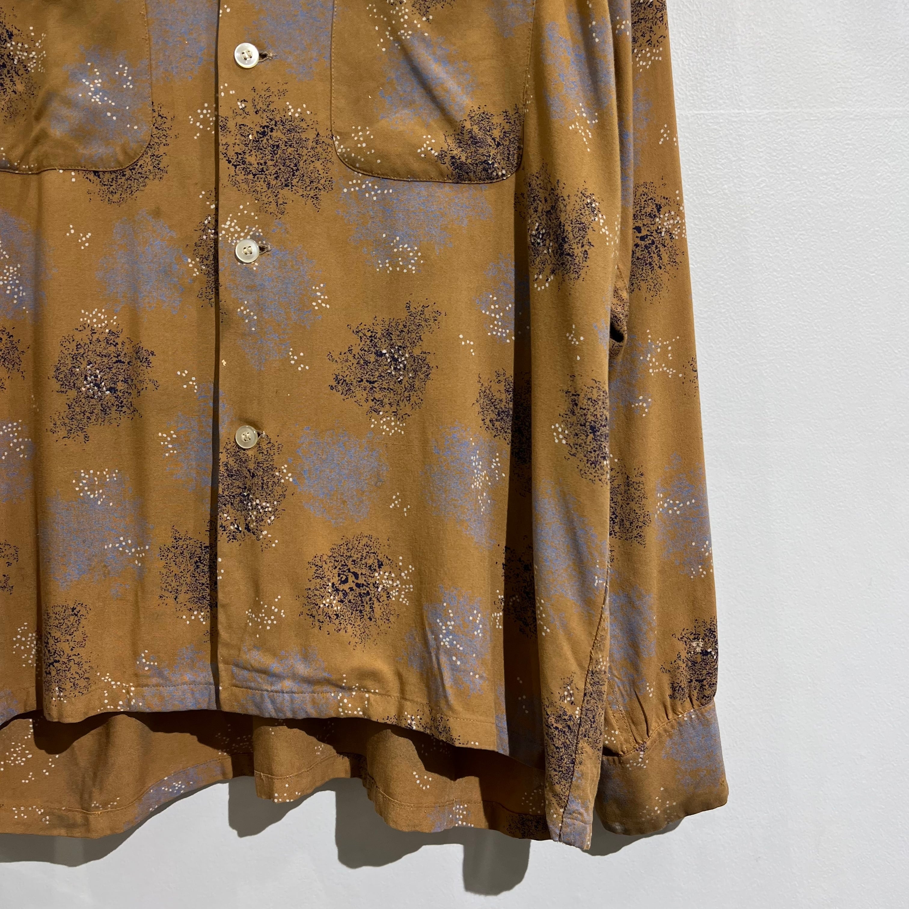 50s Town Craft Rayon Open Collar Shirt 50年代 タウンクラフト