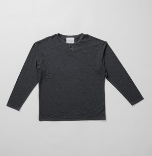 Circle layered long sleeve T-shirt -charcoal gray <LSD-BC3T3>