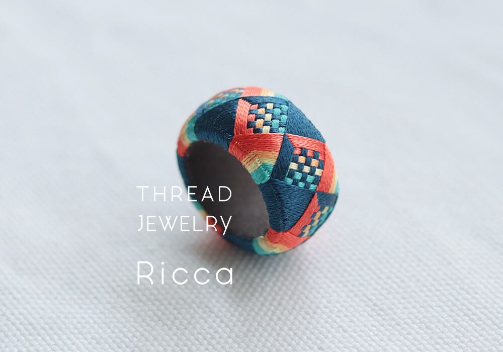 オンラインゆびぬき教室⑧【市松】 | thread jewelry Ricca