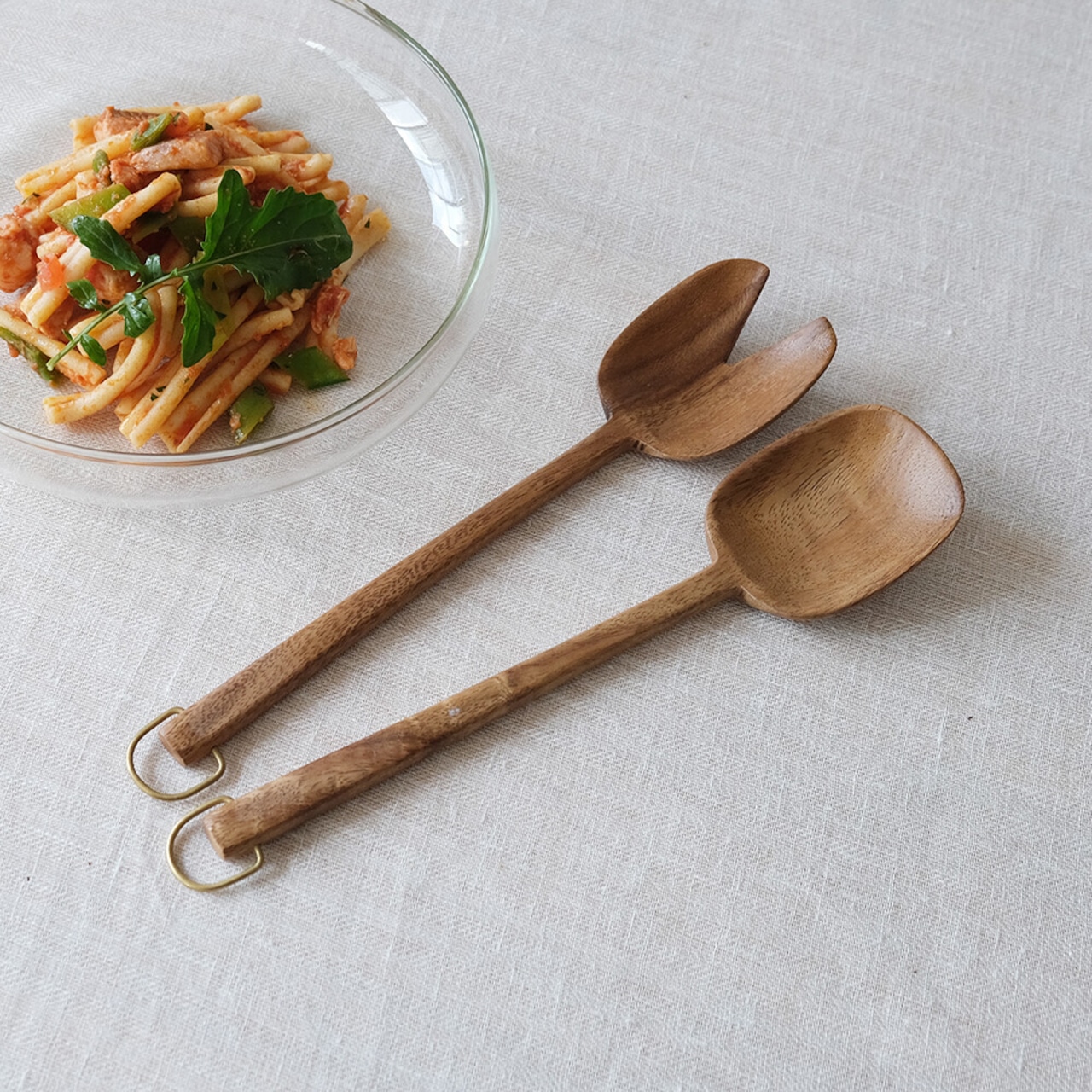 Acacia serving spoon