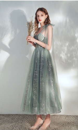 ターコイズグリーンショートドレス | PACHELBEL パッヘルベル | カラー  