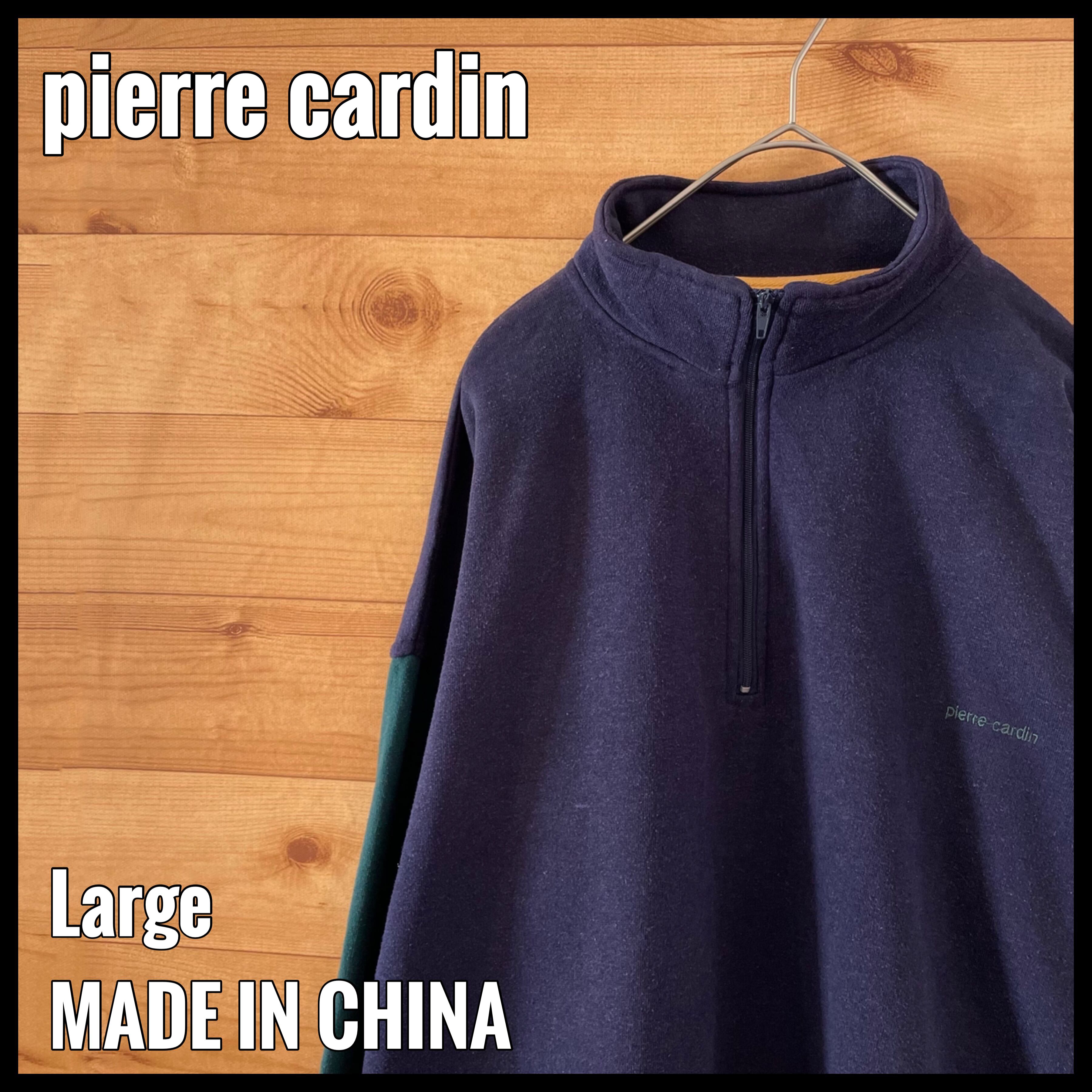 pierre cardin】ハーフジップ スウェット プルオーバー ワンポイント