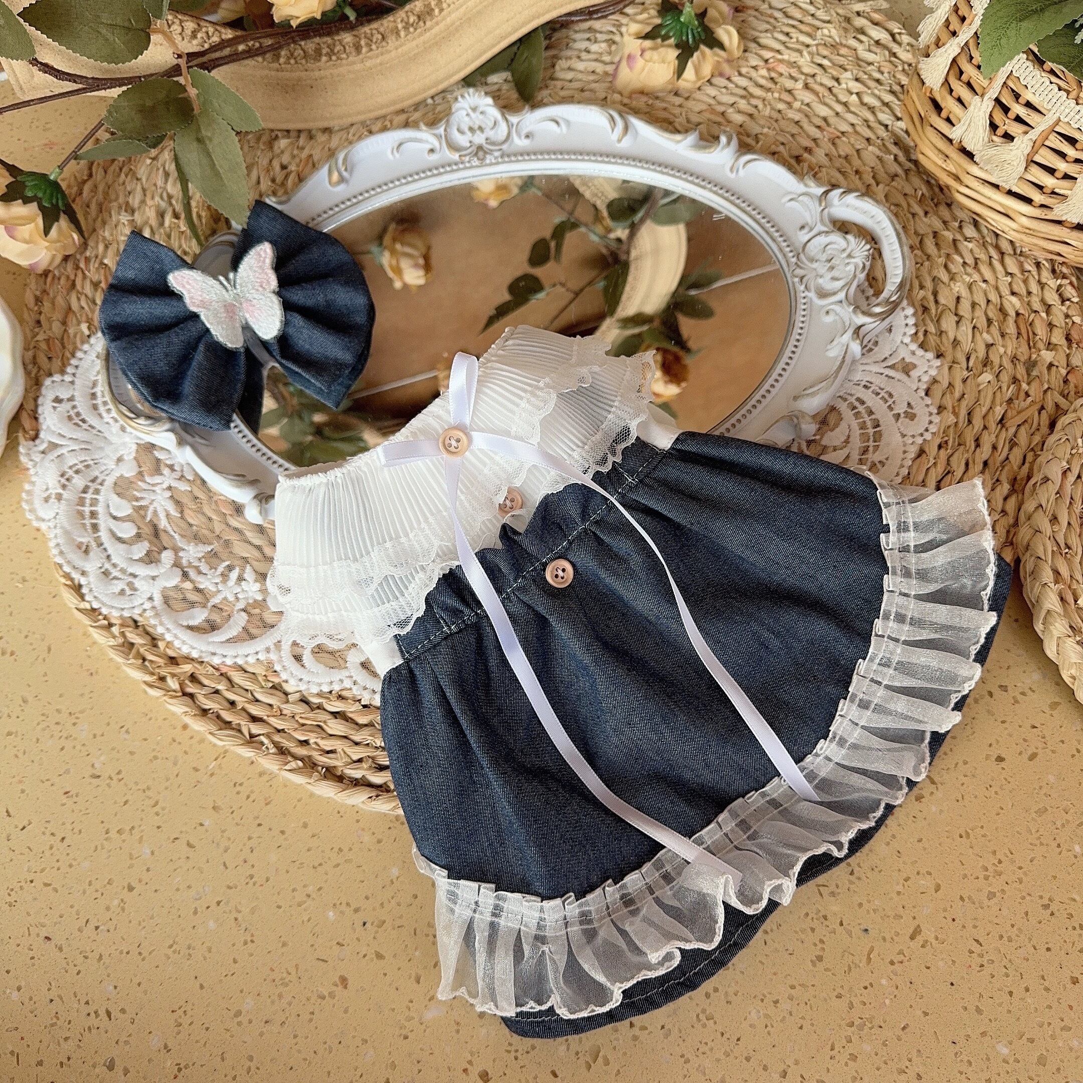 《予約》T0158 フリルとリボンのワンピース