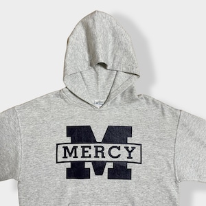 【GILDAN】MERCY マーシー パーカー ロゴ プリントプルオーバー スウェット フーディー hoodie M us古着