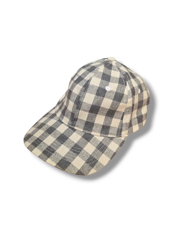 check cap "COCUS POCUS" Gray × Cream