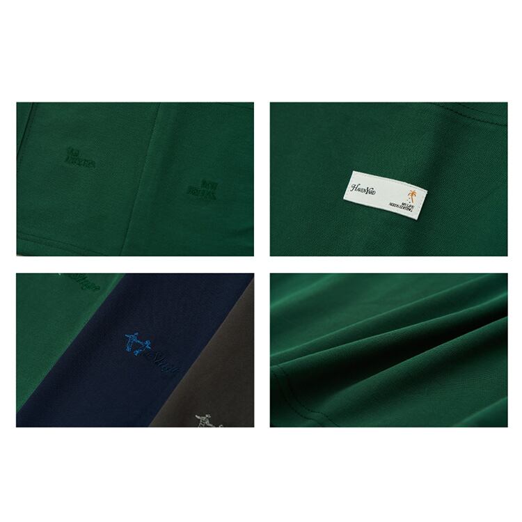 ★EMBROIDERED BOTH SIDE POCKETS LOOSE T-SHIRT　　　A0542