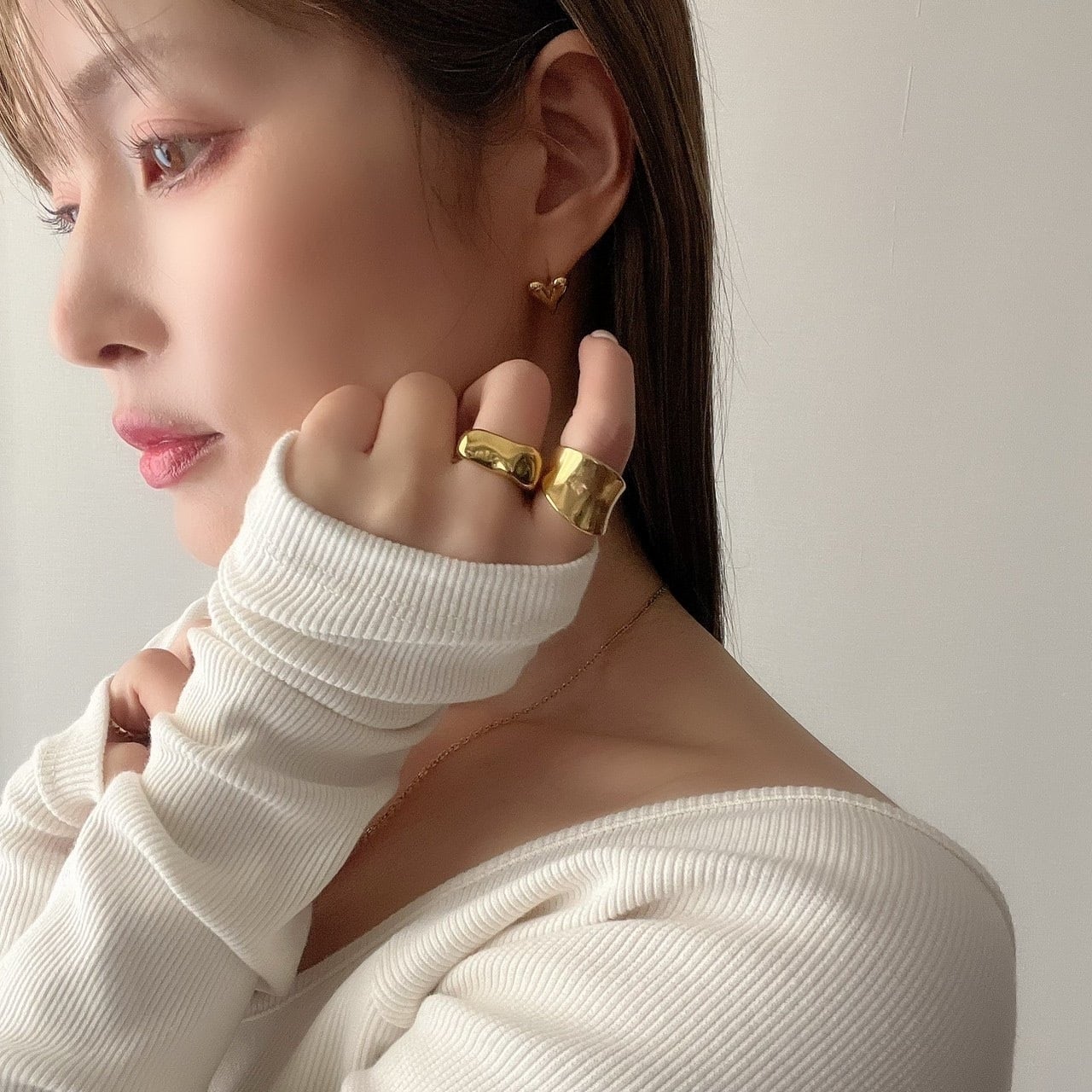 square curved ring | eclacoco