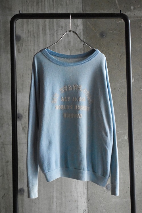 OK／70's flocky print sweat.