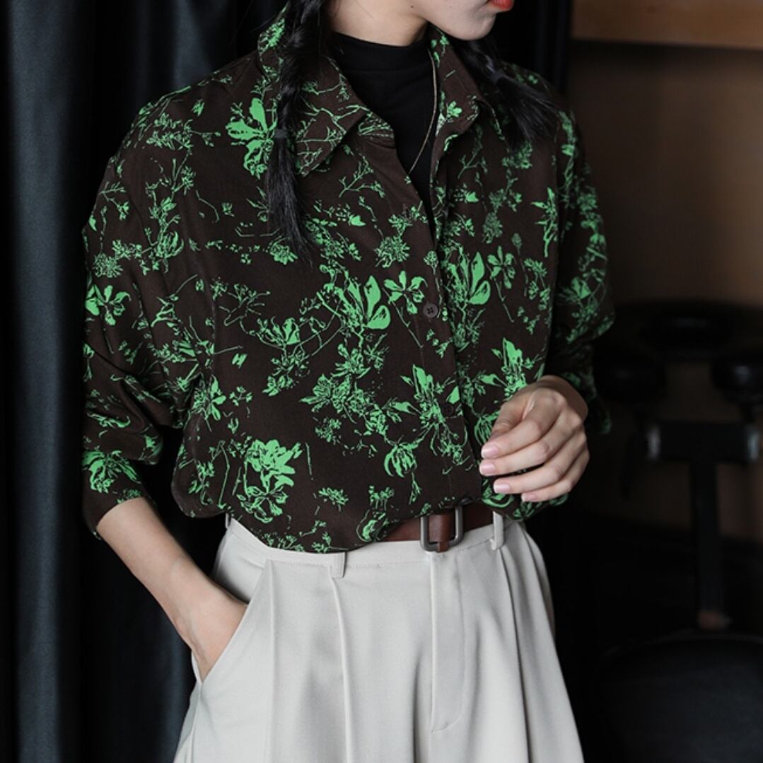 レトロプリントシャツ【G2907】