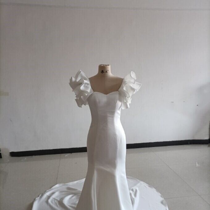 即納！ オフショルダー ウェディングドレス マーメイドライン 大好評中