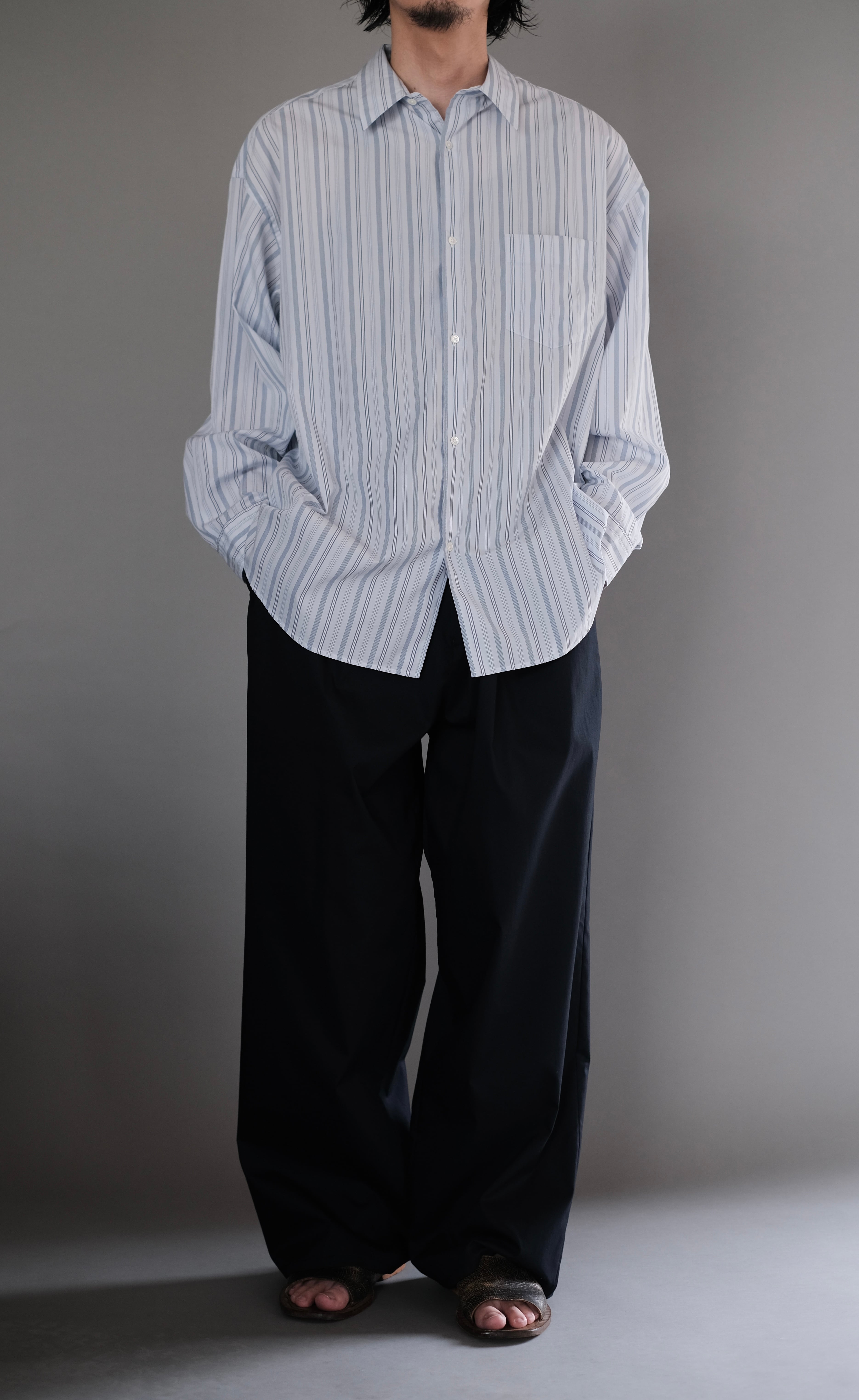 Graphpaper / Broad L/S Oversized Regular Collar Shirt | LIVING