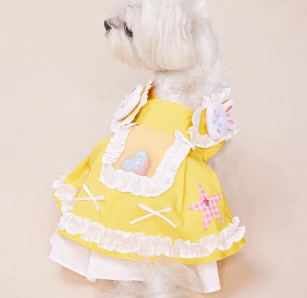 《予約》3101444 タイニーイエローエプロンワンピ
