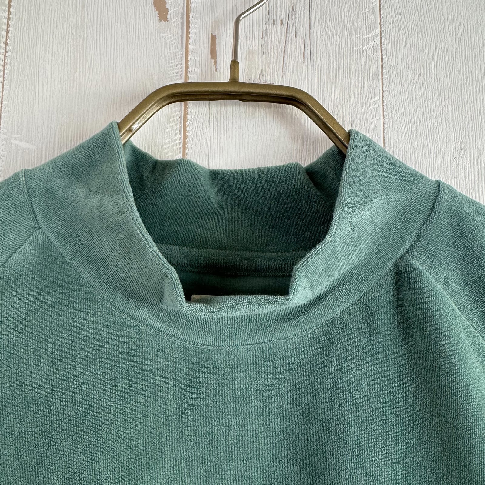 HIGH GAUGE PILE MOCK NECK SHIRT -GREEN- | 8G SHOOT WEBSTORE