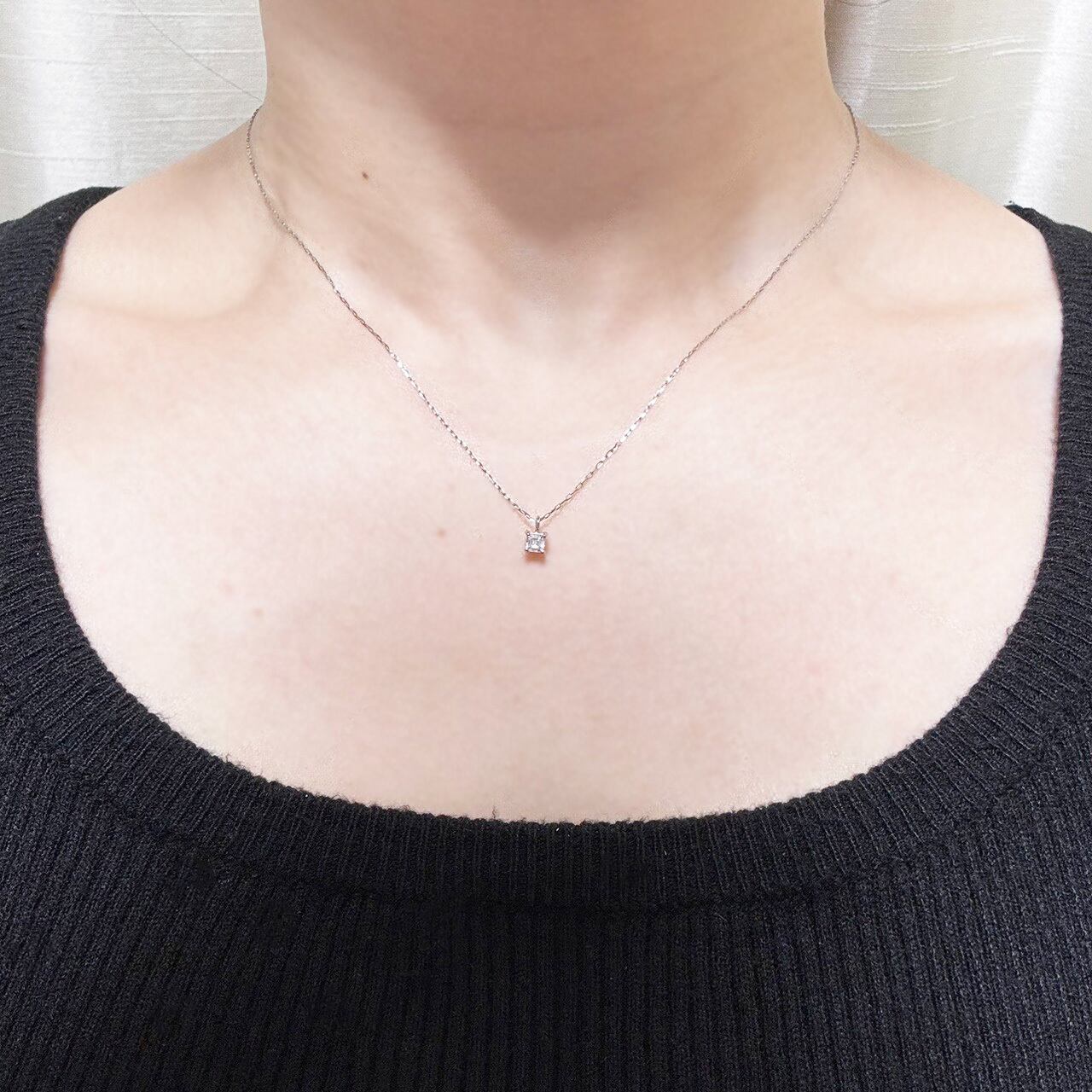 CGLソーティング付】Pt850/900 0.145ct エメラルドカット ダイヤモンド