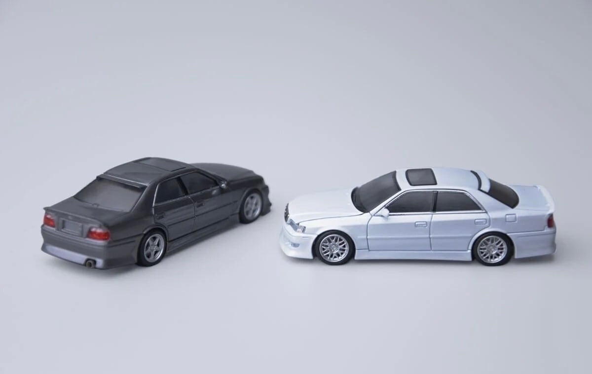 MODEL1 1/64 トヨタ チェイサー JZX100 カスタムバージョン ガンメタル
