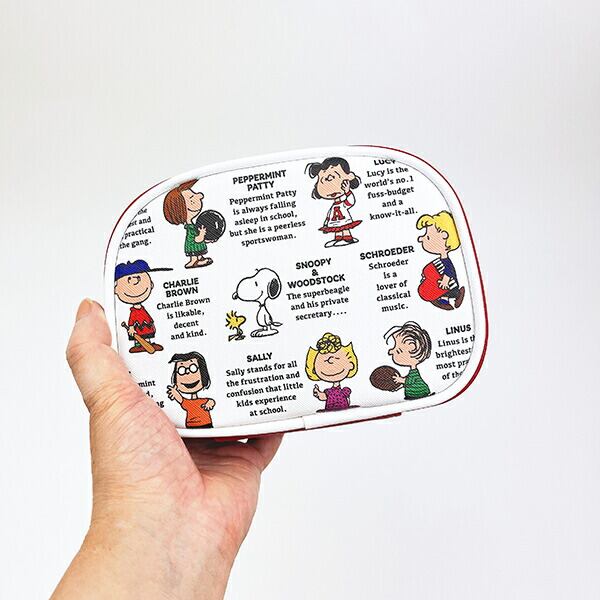 スヌーピー ラウンドポーチ 白 PEANUTS 75th SNOOPY | キャラクター