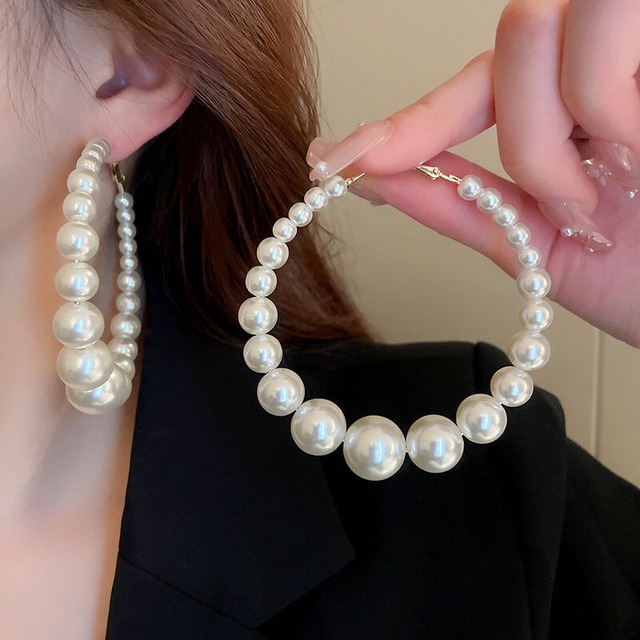 Pearl big hoop pierce　M1581