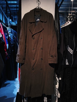 【D4C】vintage "STAFFORD" matt brown color double breasted trench coat