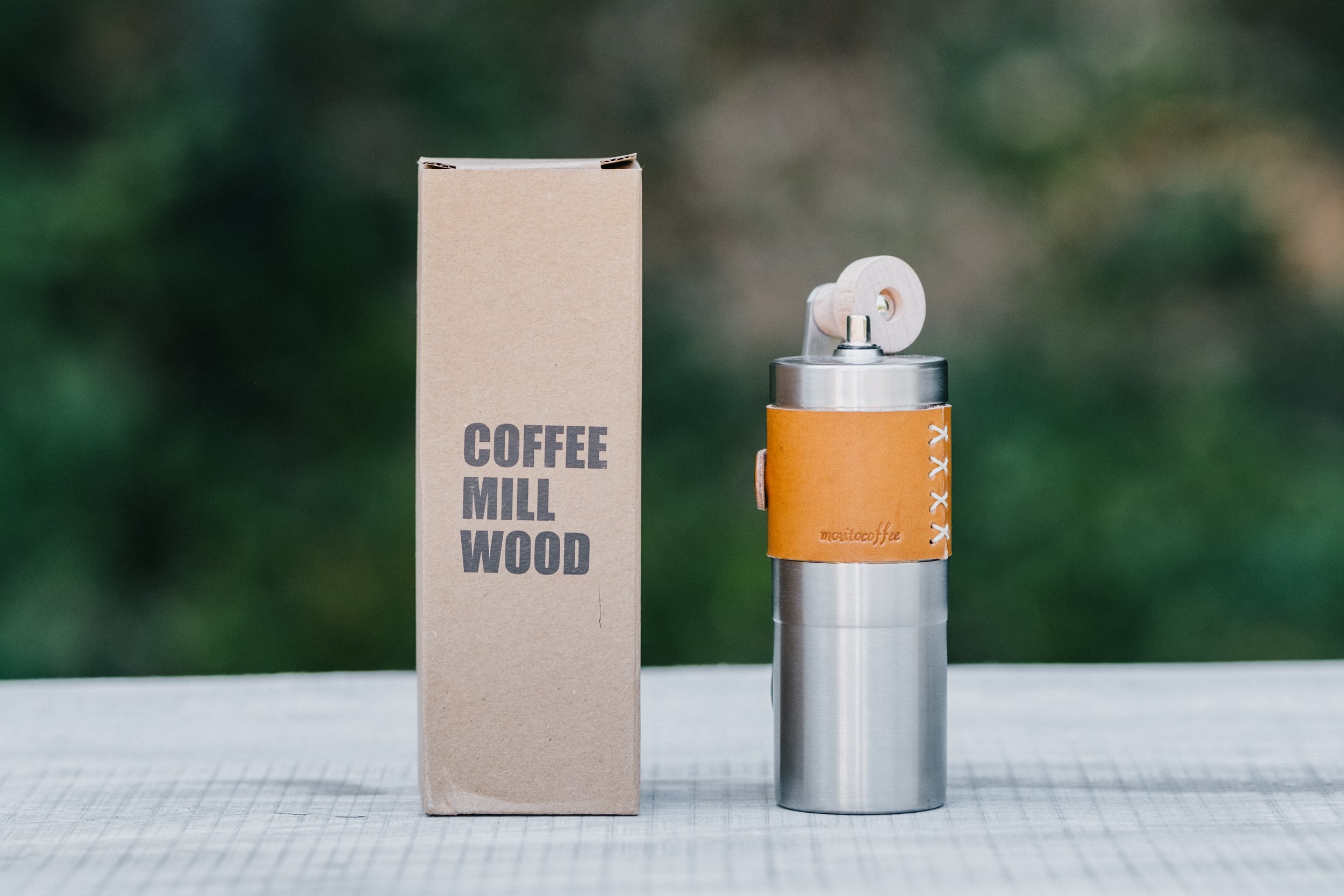 □道具□オリジナルレザーバンド付きコーヒーミル | 森とコーヒー。