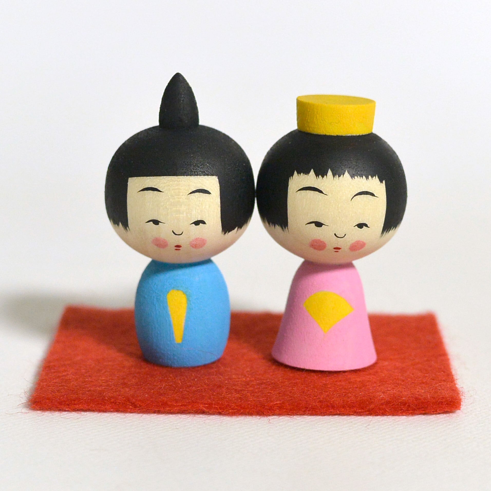 キツネちゃんこけし 約2寸 約5.1cm 長谷川優志 工人（津軽系）#0128