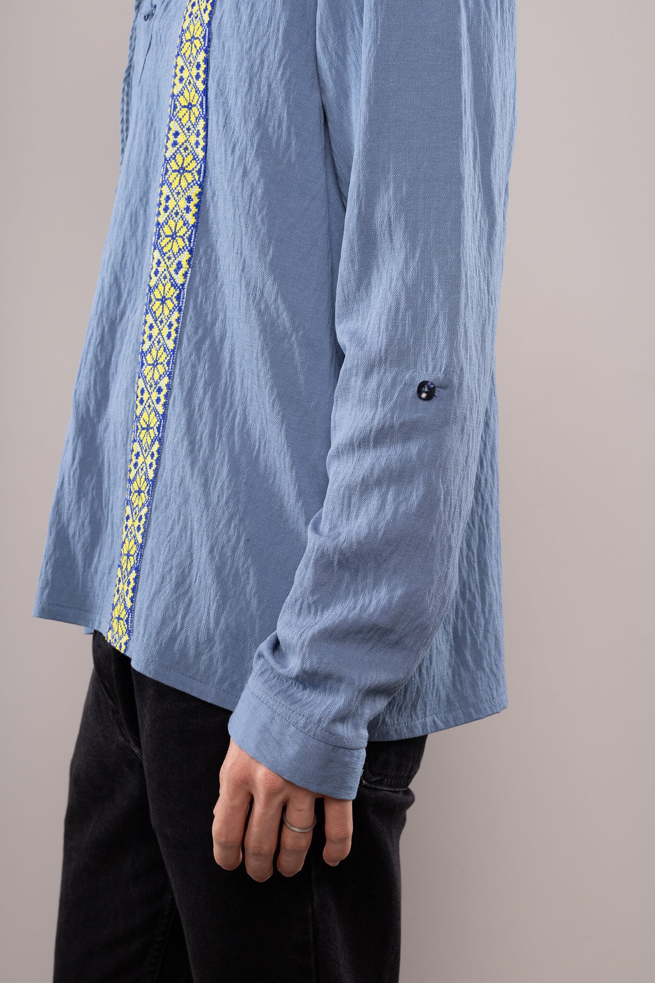 ウクライナ刺繍ヴィシヴァンカ　クロスステッチ手刺繍　Lサイズ　メンズ - 13