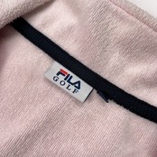 FILA GOLF フィラ ゴルフ 裏起毛 ハイネック ハーフジップ トレーナー シャツ サイズ L /ピンク系/レディース