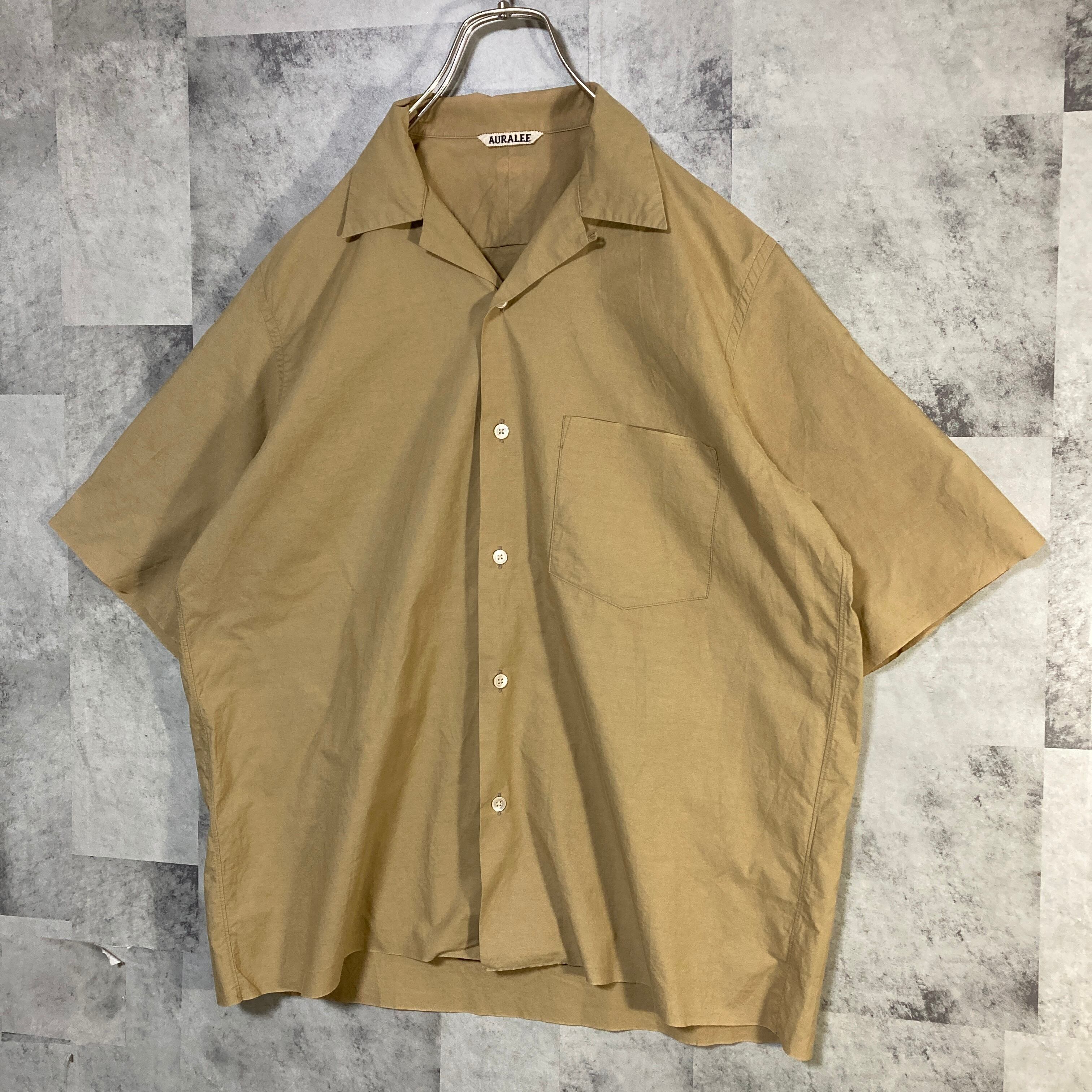 日本製 AURALEE オーラリー 半袖オープンカラーシャツ コットン